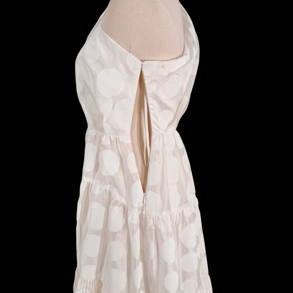 Ulla Johnson Ariane Dress Off White Polka Dot Silk Midi Bridal LWD Party Size 2 - Picture 8 of 16